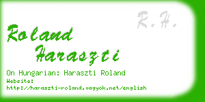 roland haraszti business card